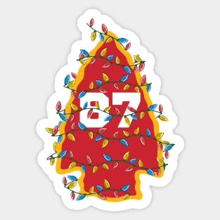 Chiefs Christmas. Kelce 87 Lovers and Fans - 2 Sticker